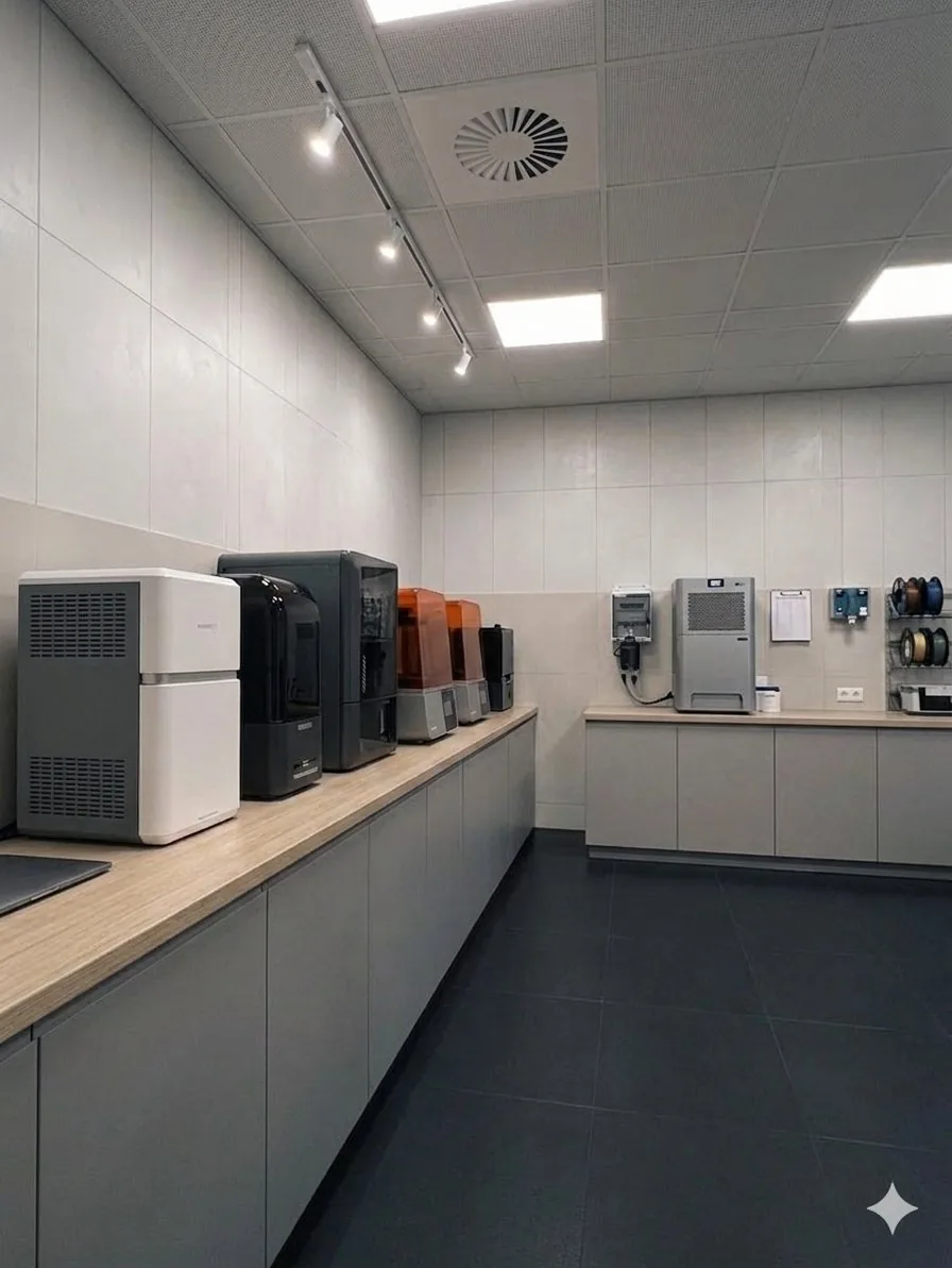 Atelier d'impression 3D dentaire Formlabs du laboratoire AD Protheses